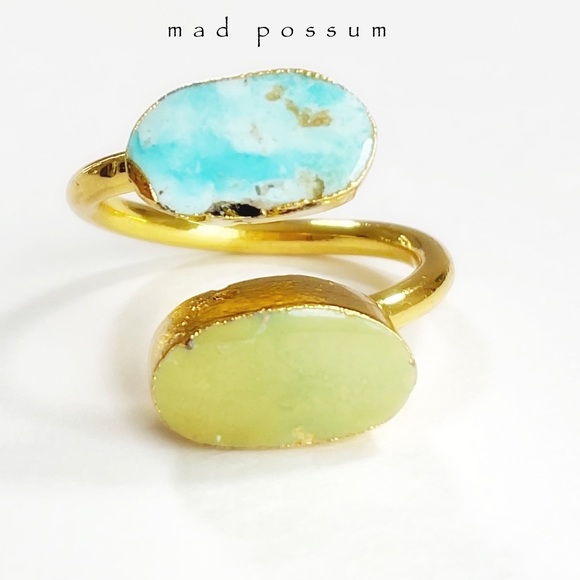 Jewelry - Howlite Turquoise Twist Ring